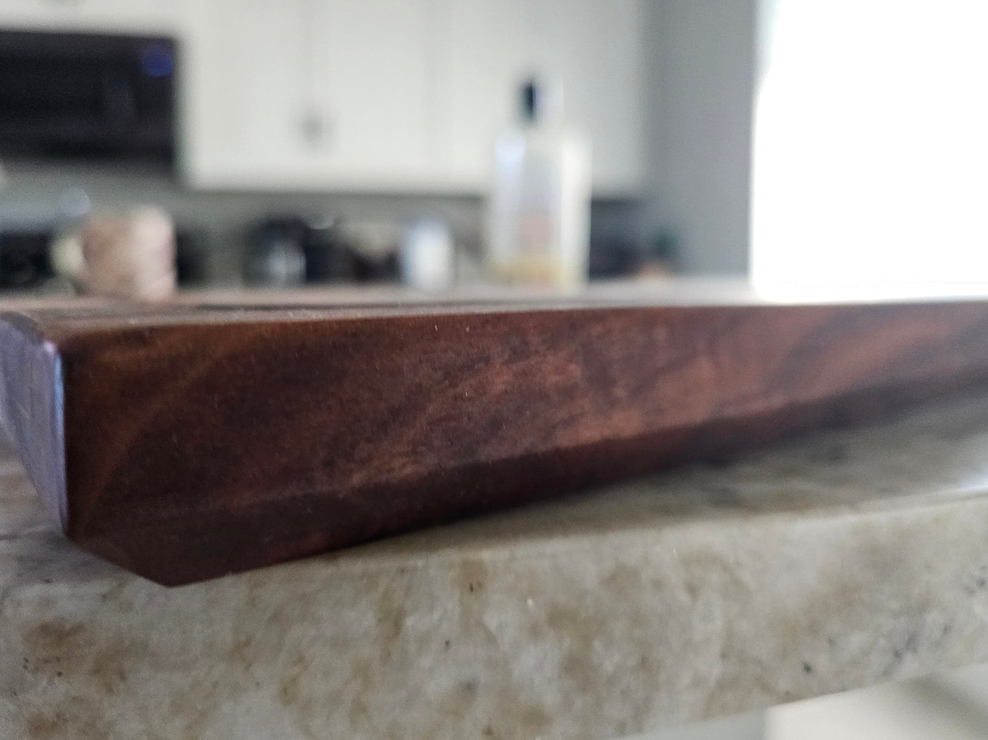 Large Walnut Cutting Board with Maple and Curly Maple Accents